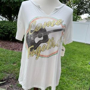 Altar'd State White 'Come Together' Graphic Short Sleeve Tee